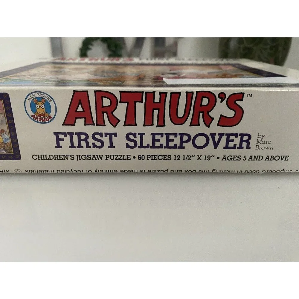 96' Arthur's First Sleepover Children's 60 Piece Jigsaw Puzzle by Marc Brown Vtg